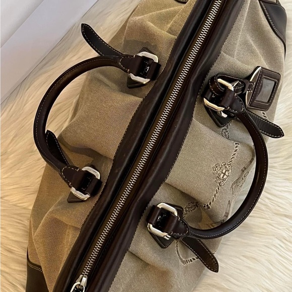 💰SOLD - Prada Logo Satchel in Jacquard Canvas - Picture 12 of 14